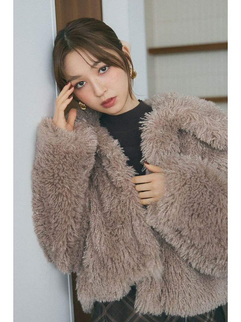 ショート丈フェイクプードルファーブ...