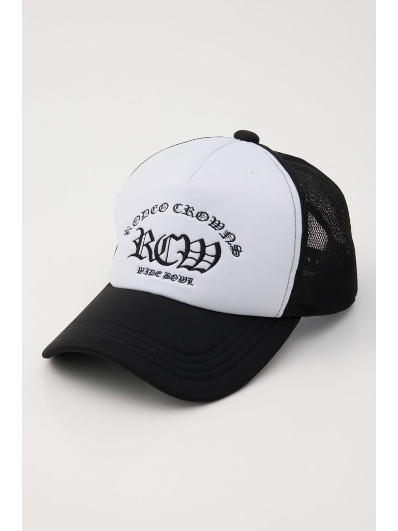 Cap - Blackletter メッシュCAP RODEO CROWNS WIDE BOWL ロデオクラウンズワイドボウル 帽子 その他の帽子 ブラック ホワイト[Rakuten Fashion]