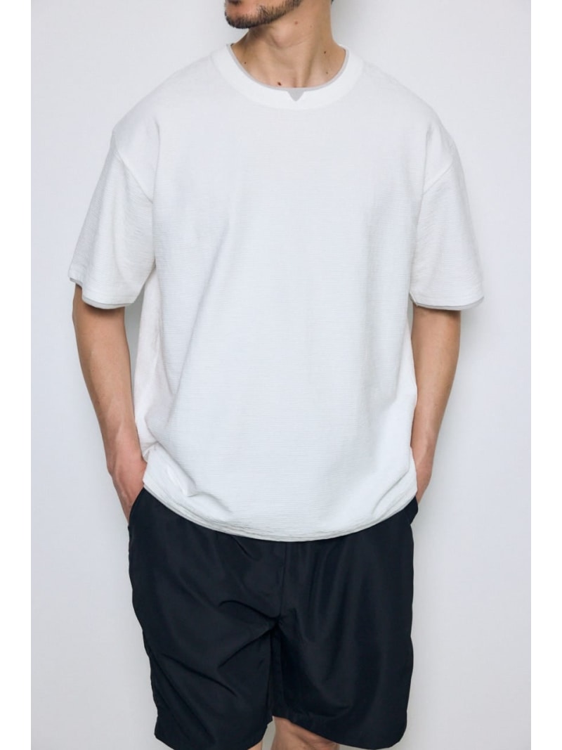 Rakuten - デジタルボーダーフェイクレイヤードトップス AZUL BY MOUSSY アズールバイマウジー トップス カットソー・Tシャツ ブラック ホワイト ブラウン【送料無料】[Rakuten Fashion]