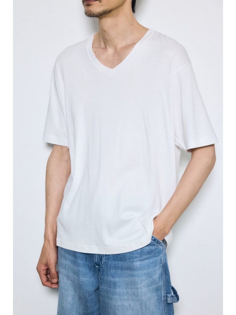 Rakuten - 【SALE／33%OFF】超長綿フライスV/NTEE AZUL BY MOUSSY アズールバイマウジー トップス カットソー・Tシャツ ブラック グレー ホワイト【RBA_E】[Rakuten Fashion]