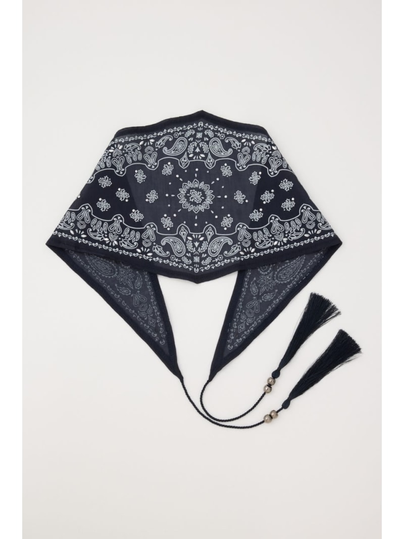 Cotton - 【SALE／10%OFF】STUDDED BANDANA スカーフ MOUSSY マウジー ファッション雑貨 マフラー・ストール・ネックウォーマー ネイビー【RBA_E】【送料無料】[Rakuten Fashion]