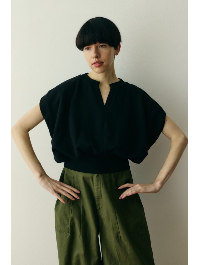 樂天商城 - V neck box cut vest HeRIN.CYE ヘリンドットサイ トップス カットソー・Tシャツ ブラック ピンク グレー【送料無料】[Rakuten Fashion]