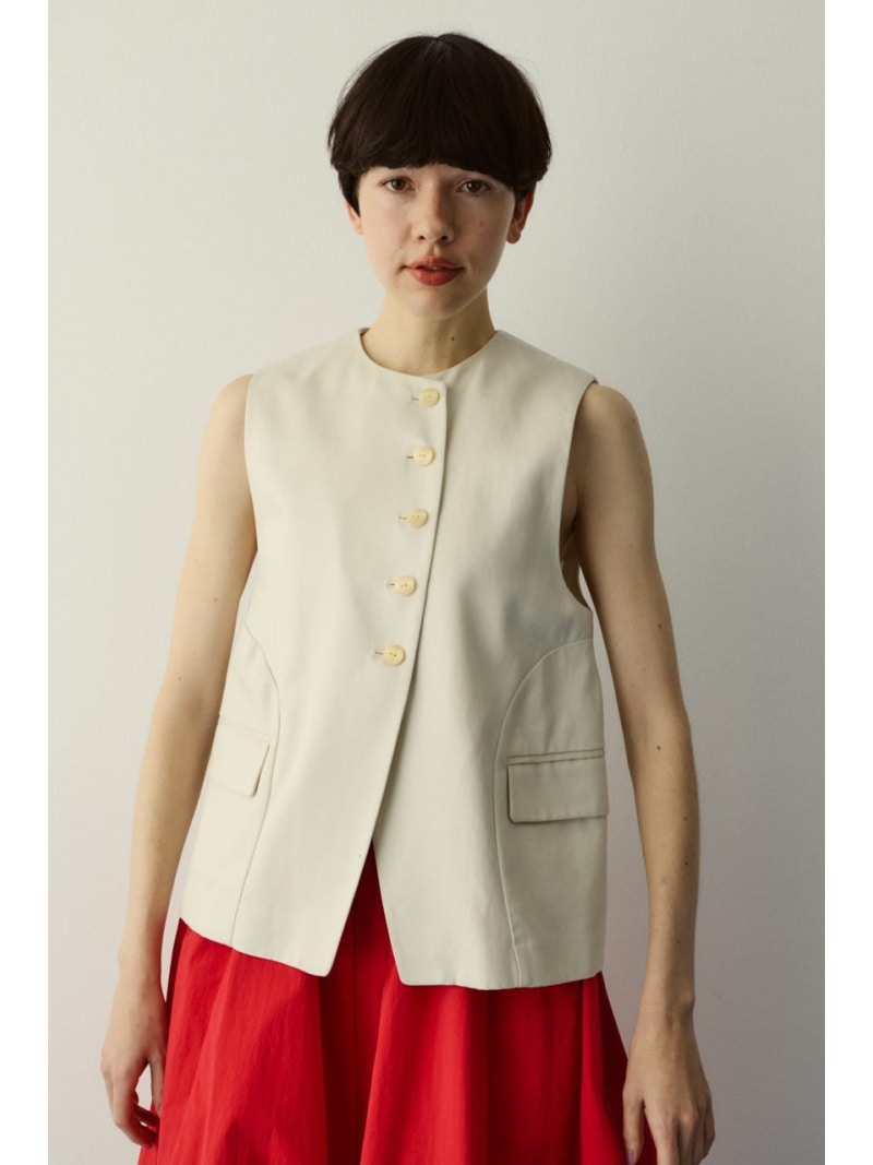 Circle switch vest HeRIN.CYE ヘリンドットサイ トップス ベスト・ジレ ホワイト ブラック