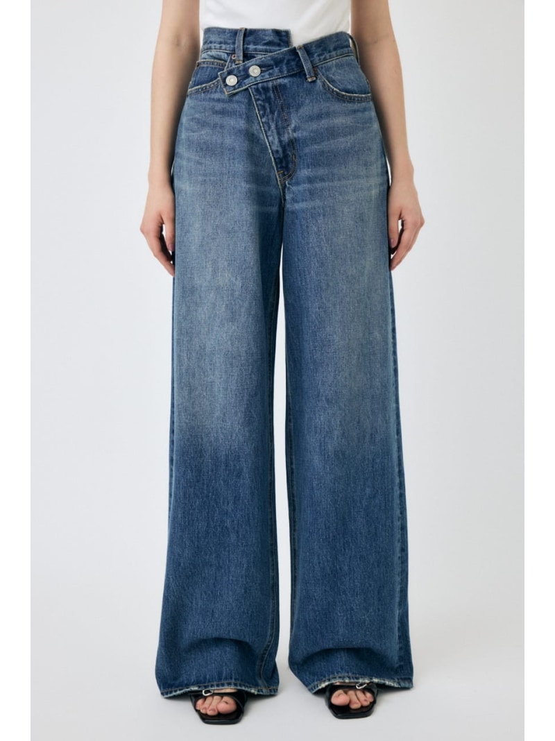 CROSS WAIST WIDE STRAIGHT MOUSSY マウジー パンツ ジーンズ・デニムパンツ【送料無料】[Rakuten Fashion]のサムネイル