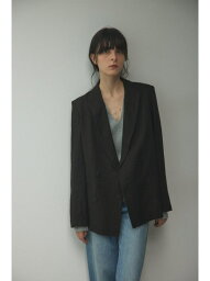 linen double jacket BLACK BY MOUSSY ブラックバイマウジー ジャケット・アウター その他のジャケット・アウター ブラック ホワイト【送料無料】[Rakuten Fashion]