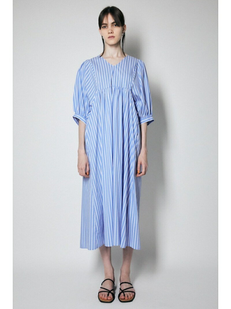 Moussy レディース ワンピース マウジー Moussy 品質検査済 Striped Loose Fashion ドレス ロングワンピース マキシ ワンピース ブルー Rakuten