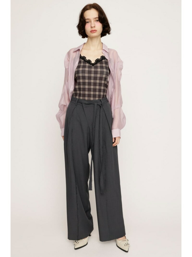 樂天商城 - 【SALE／40%OFF】CENTER TAPE TUCKED TROUSERS SLY スライ パンツ その他のパンツ グレー【RBA_E】【送料無料】[Rakuten Fashion]