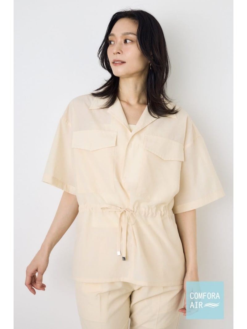Rakuten - 【接触冷感】COMFORA AIRウエストマークブラウス AZUL BY MOUSSY アズールバイマウジー トップス シャツ・ブラウス ブラック ブラウン【送料無料】[Rakuten Fashion]