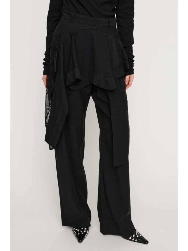 樂天商城 - CAMI LAYERED DRAPE パンツ SLY スライ パンツ その他のパンツ ブラック ベージュ【送料無料】[Rakuten Fashion]