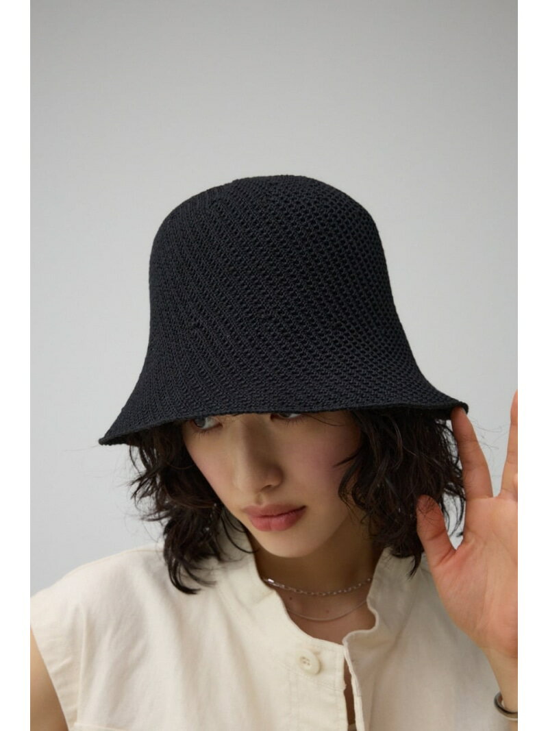 【SALE／60%OFF】ニット編み帽子 AZUL BY MOUSSY アズールバイマウジー 帽子 その他の帽子 ブラック ホワイト【RBA_E】[Rakuten Fashion]