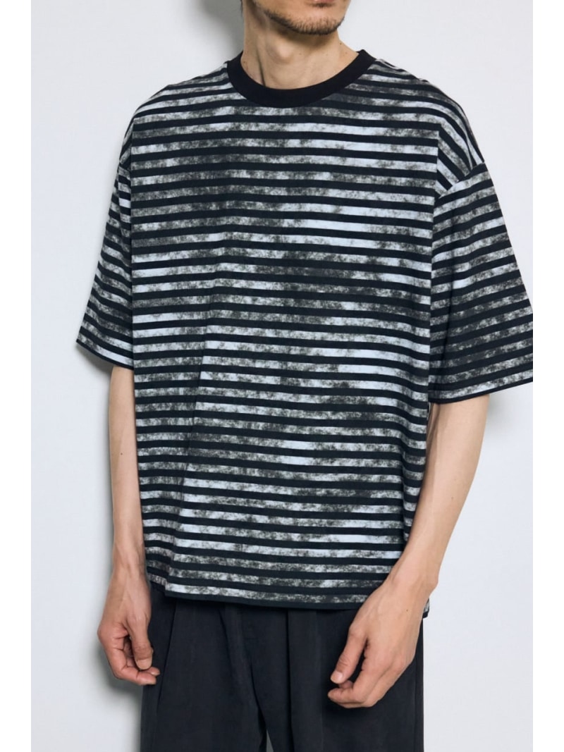 かすれボーダーTシャツ AZUL BY MOUSSY アズールバイマウジー トップス カットソー・Tシャツ ホワイト レッド【送料無料】[Rakuten Fashion]