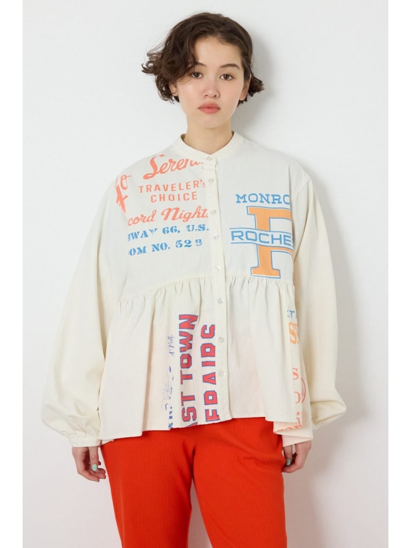 Rakuten - 【SALE／20%OFF】カスタムチュニックブラウス RODEO CROWNS WIDE BOWL ロデオクラウンズワイドボウル トップス シャツ・ブラウス ホワイト ブラック【RBA_E】【送料無料】[Rakuten Fashion]