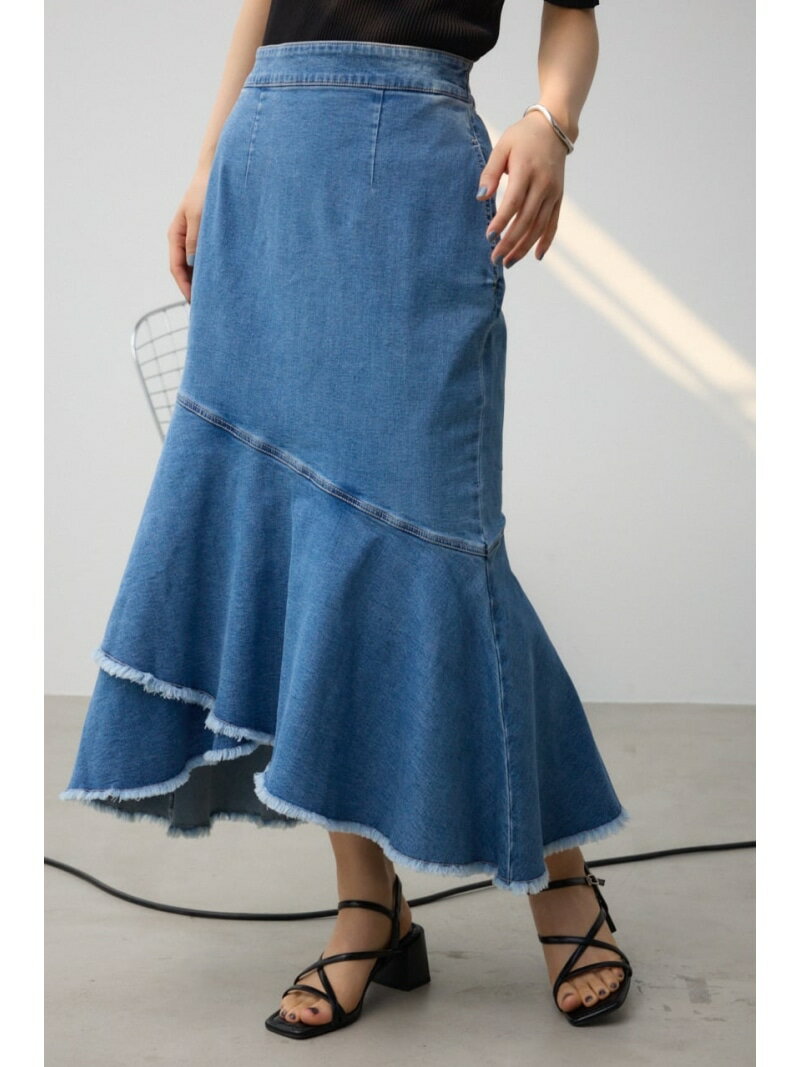 【SALE／50%OFF】カシュクールフレアマーメードデニムスカート AZUL BY MOUSSY アズールバイマウジー スカート その他のスカート ブラウン【RBA_E】[Rakuten Fashion]