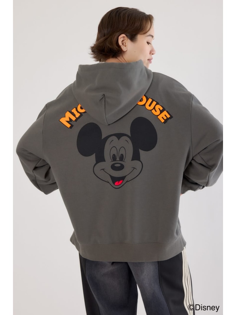 Rakuten - 【UNISEX】(Disney)ZIPパーカー RODEO CROWNS WIDE BOWL ロデオクラウンズワイドボウル トップス スウェット・トレーナー グレー【送料無料】[Rakuten Fashion]