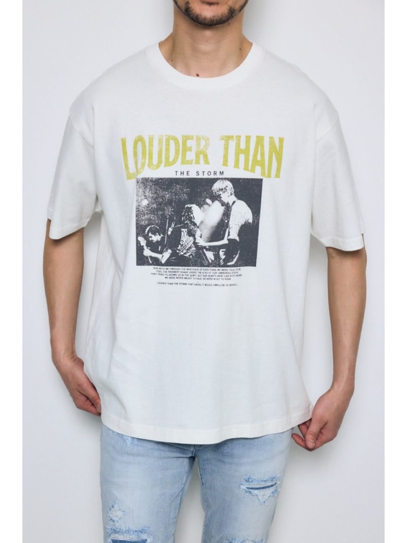 LOUNDER THAN Tシャツ AZUL BY MOUSSY アズールバイマウジー トップス カットソー・Tシャツ ホワイト ベージュ ブラック【送料無料】[Rakuten Fashion]