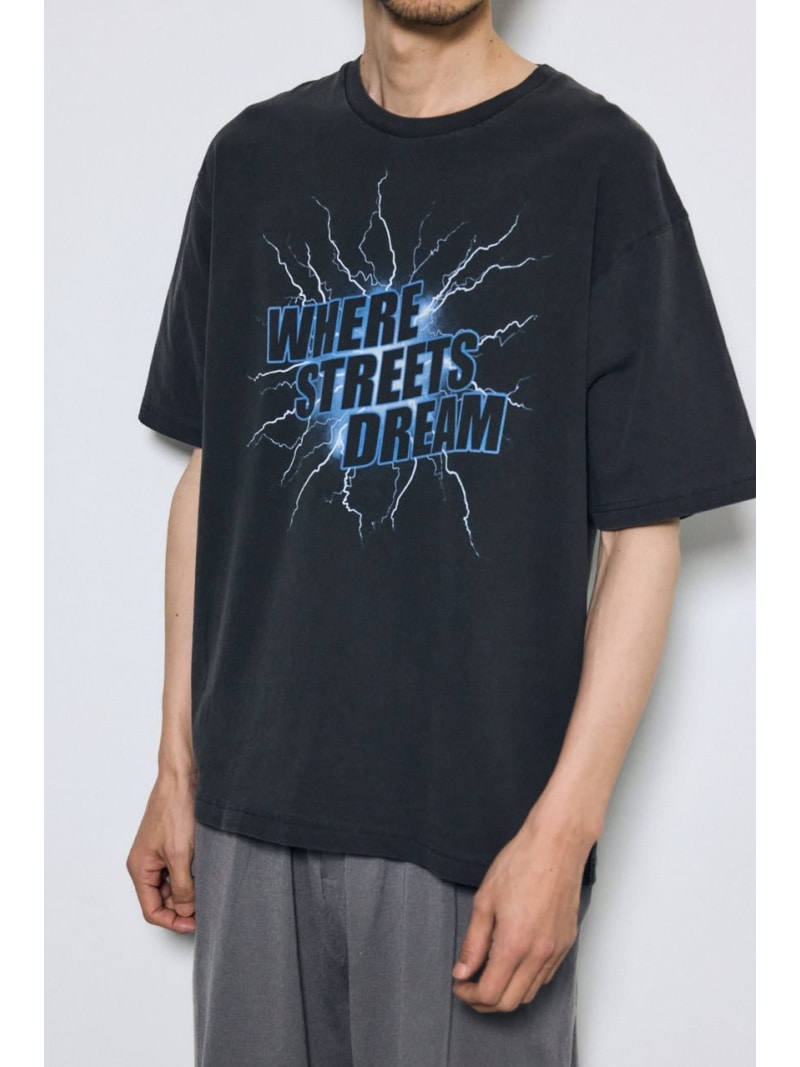 Rakuten - ライトニングTシャツ AZUL BY MOUSSY アズールバイマウジー トップス カットソー・Tシャツ カーキグリーン ブラウン ブラック【送料無料】[Rakuten Fashion]