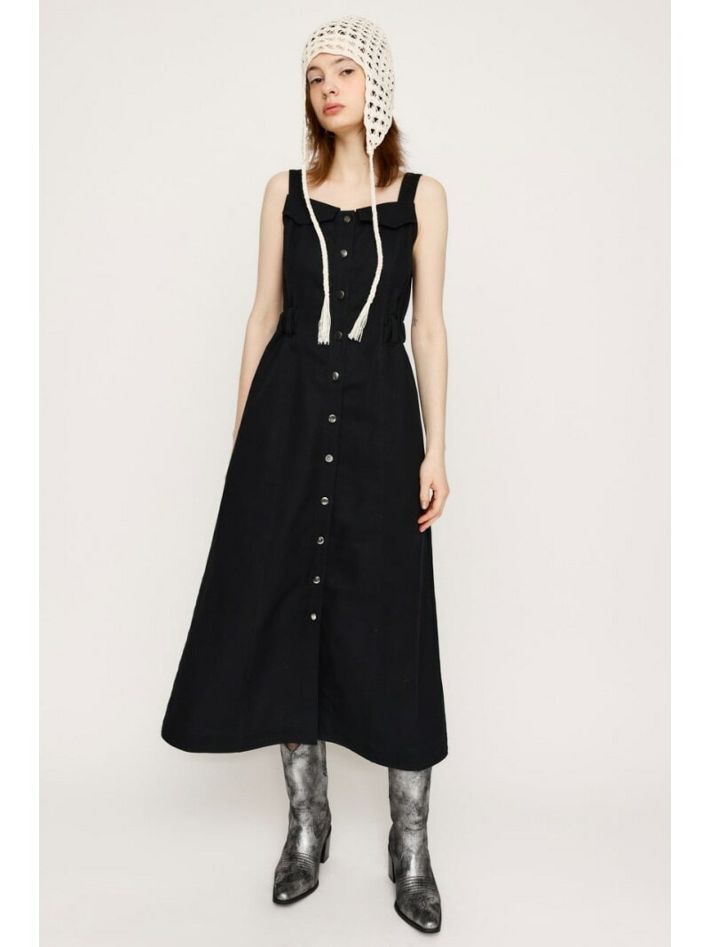 【SALE／50%OFF】GATHER CORSET JUMPER スカート SLY スライ ワンピース・ドレス ワンピース ブラック ホワイト【RBA_E】【送料無料】[Rakuten Fashion]