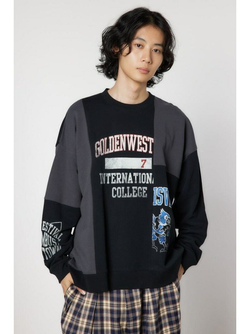 【SALE／30%OFF】リメイクライクスウェット RODEO CROWNS WIDE BOWL ロデオクラウンズワイドボウル トップス スウェット・トレーナー グレー レッド ブラック【RBA_E】【送料無料】[Rakuten Fashion]のサムネイル