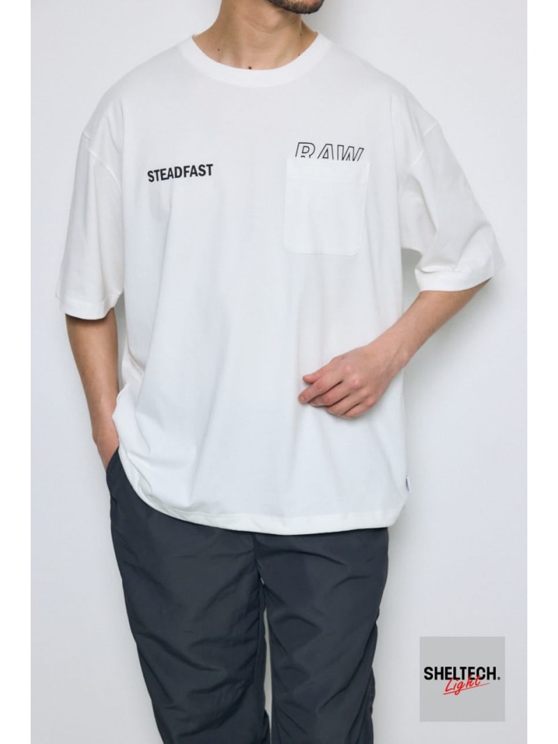 Rakuten - 【UVカット・接触冷感・吸湿速乾・遮熱】SHELTECH Light ポケット付きTシャツ AZUL BY MOUSSY アズールバイマウジー トップス カットソー・Tシャツ ホワイト イエロー ブラック【送料無料】[Rakuten Fashion]