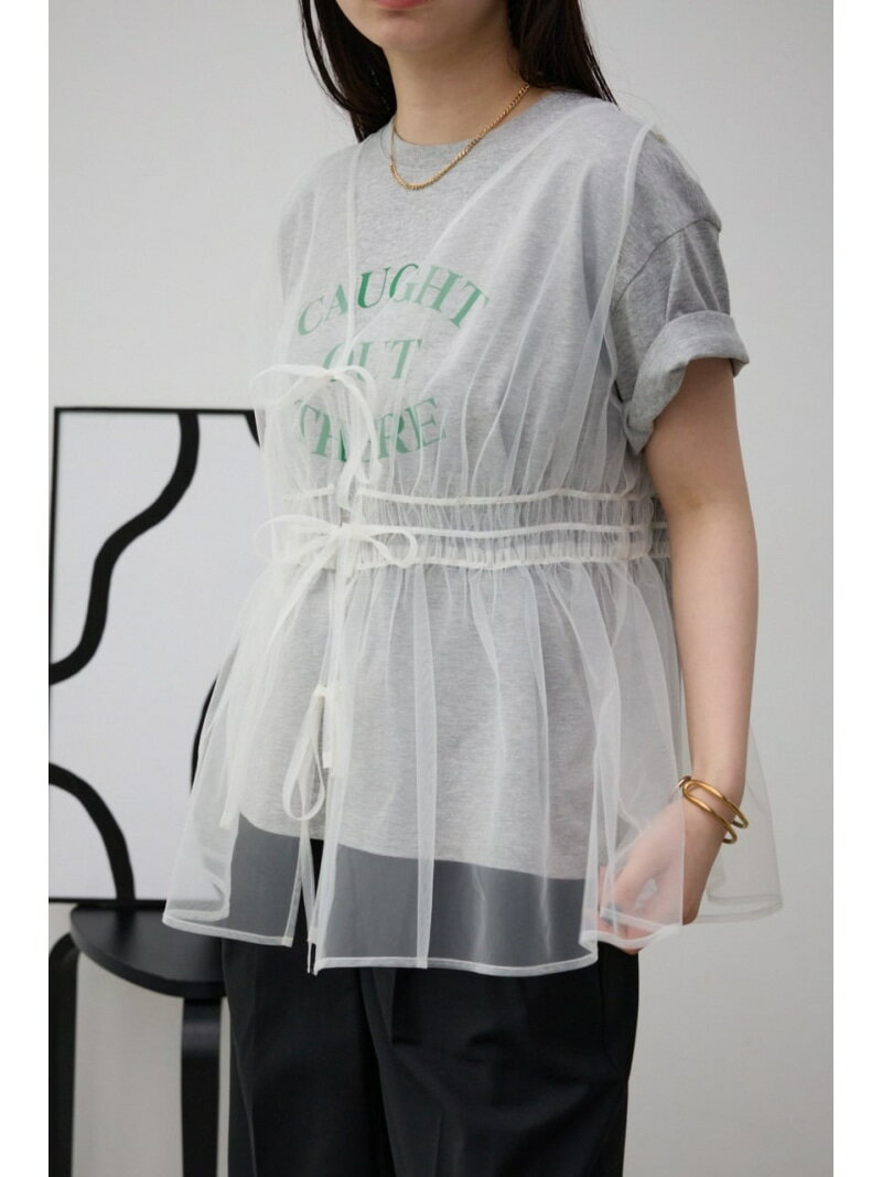 【SALE／50%OFF】チュールギャザージレトップス AZUL BY MOUSSY アズールバイマウジー トップス ベスト..