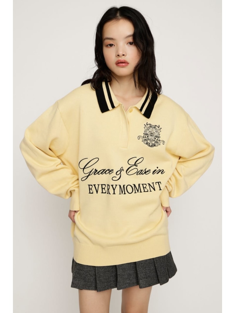 Rakuten - 【SALE／20%OFF】OVER SIZE JQ トップス SLY スライ トップス ニット グレー イエロー ブラウン【RBA_E】【送料無料】[Rakuten Fashion]