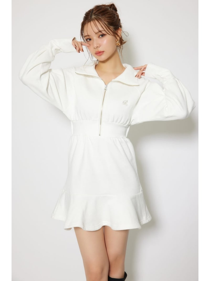 ティアードペプラムワンピース rienda リエンダ ワンピース・ドレス ワンピース ホワイト ブラック ピンク【送料無料】[Rakuten Fashion]