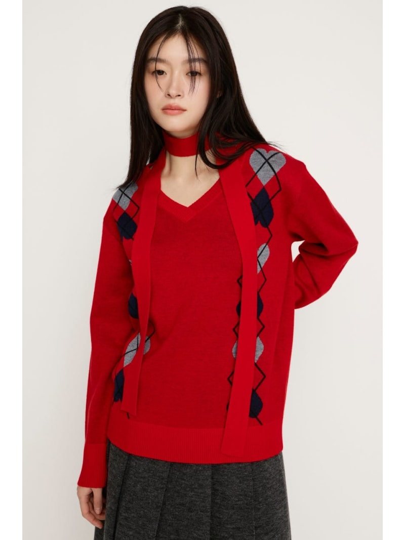 ARGYLE JQ �ȥåץ� SLY ���饤 �ȥåץ� �˥å� ��å� �ͥ��ӡ� ���졼������̵����[Rakuten Fashion]