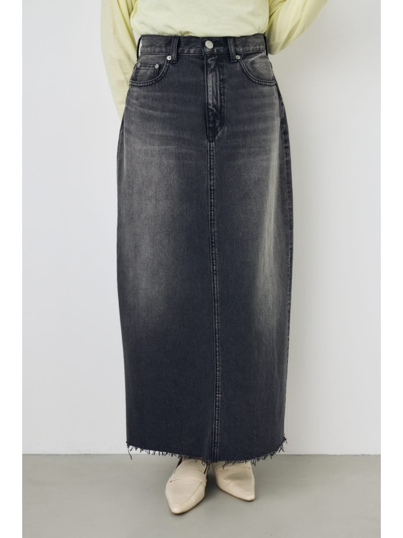 Rakuten - デニムロングスカート AZUL BY MOUSSY アズールバイマウジー スカート その他のスカート ブラック【送料無料】[Rakuten Fashion]