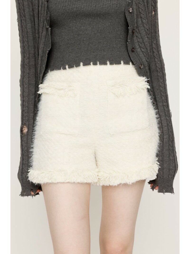 Rakuten - 【SALE／30%OFF】FLUFFY TWEED ショートパンツ SLY スライ パンツ その他のパンツ ホワイト ブラック【RBA_E】【送料無料】[Rakuten Fashion]