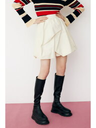 Random gather skirt HeRIN.CYE ヘリンドットサイ スカート ミニスカート ホワイト ブラック【送料無料】[Rakuten Fashion]