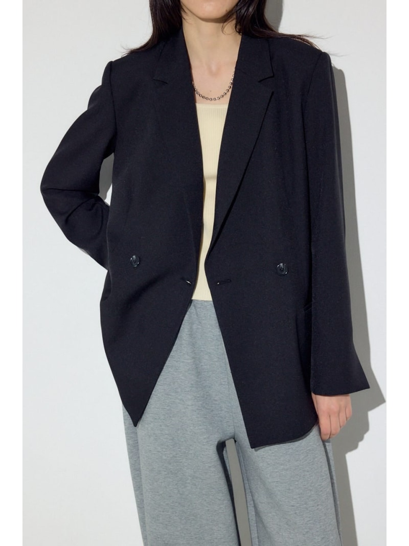 ダブルテーラードジャケット AZUL BY MOUSSY アズールバイマウジー ジャケット・アウター その他のジャケット・アウター グレー ブラック ベージュ【送料無料】[Rakuten Fashion]