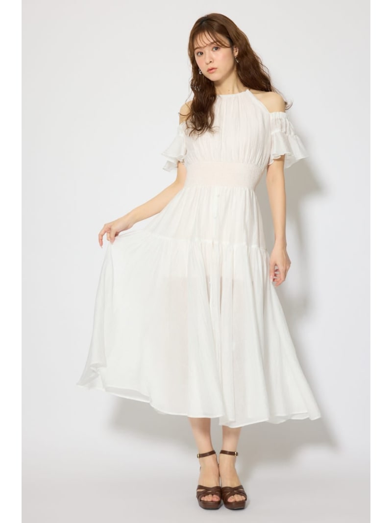 Rakuten - 2WAYホルターネックロンパース rienda リエンダ ワンピース・ドレス ワンピース ホワイト ブラック ピンク【送料無料】[Rakuten Fashion]