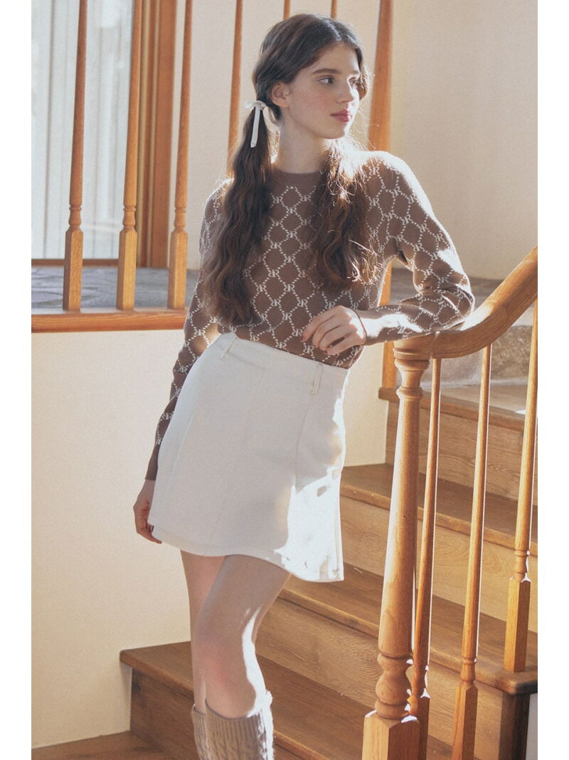 【RIENDA GOLF】モノグラムロゴニットトップス rienda リエンダ トップス ニット ホワイト レッド ネイビー【送料無料】[Rakuten Fashion]のサムネイル