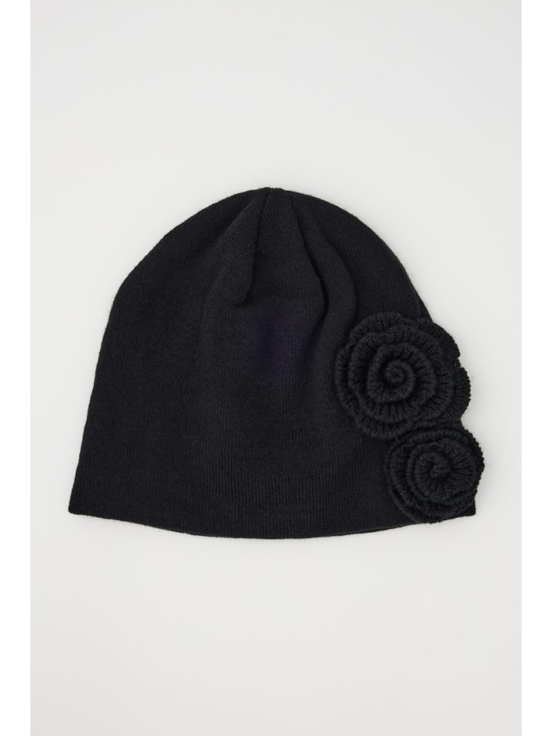 Rakuten - 【SALE／20%OFF】FLOWER MOTIF KNIT BEANIE SLY スライ 帽子 その他の帽子 ブラック ブラウン グレー【RBA_E】【送料無料】[Rakuten Fashion]