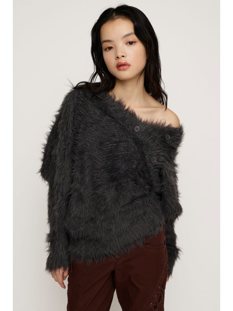 Rakuten - 【SALE／30%OFF】BIG SHAGGY BUTTON RIB トップス SLY スライ トップス ニット ベージュ ブラック ブラウン【RBA_E】【送料無料】[Rakuten Fashion]