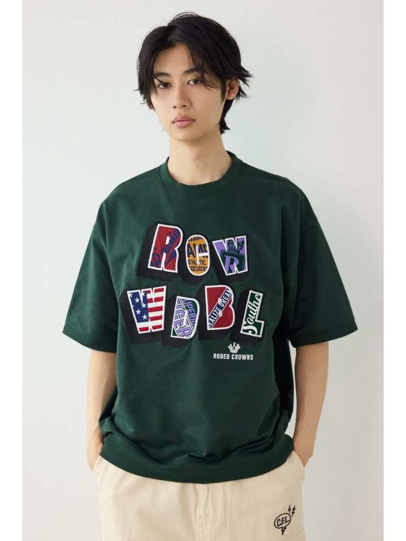 Rakuten - decoration半袖スウェット RODEO CROWNS WIDE BOWL ロデオクラウンズワイドボウル トップス カットソー・Tシャツ グリーン グレー【送料無料】[Rakuten Fashion]