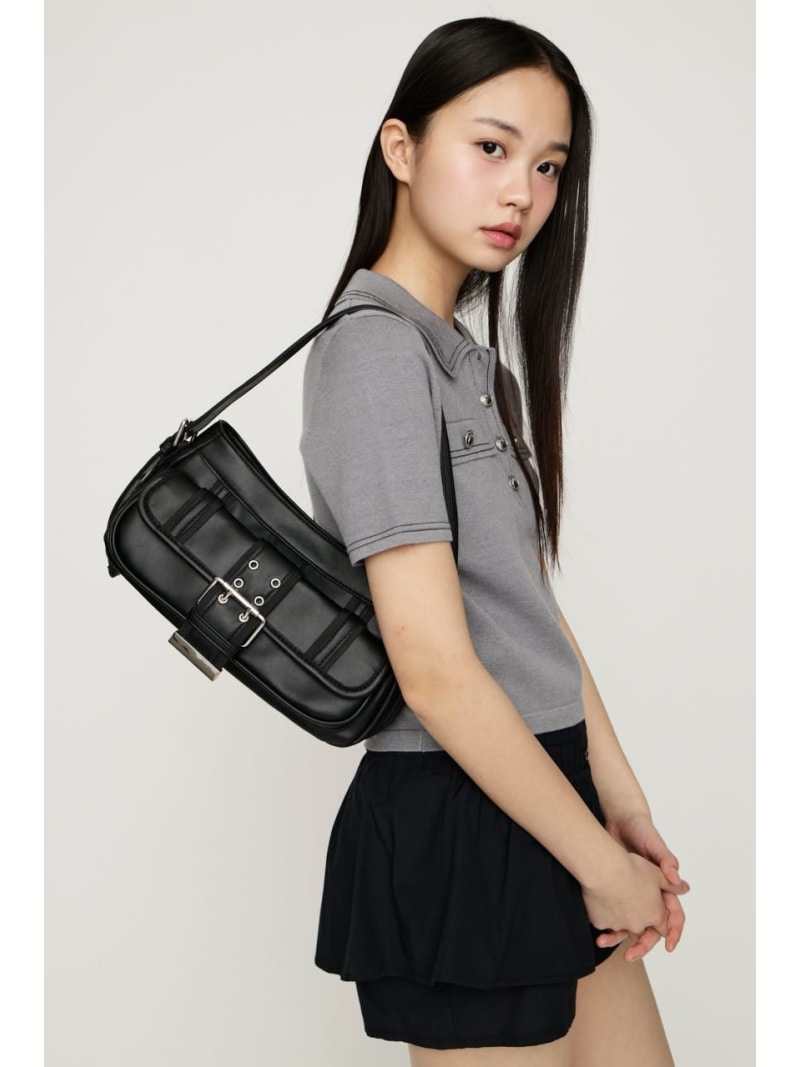 樂天商城 - FRONT BUCKLE HOBO バッグ SLY スライ バッグ その他のバッグ ブラウン ブラック ネイビー【送料無料】[Rakuten Fashion]