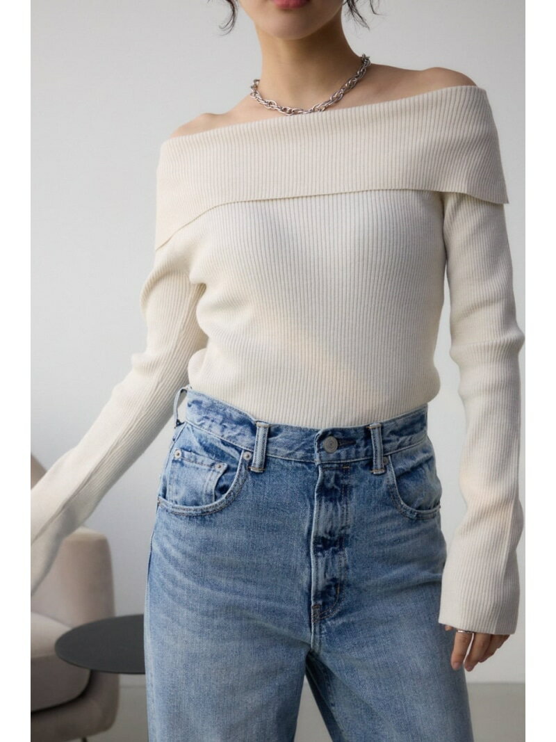 【SALE／30%OFF】オフショルダーニッ