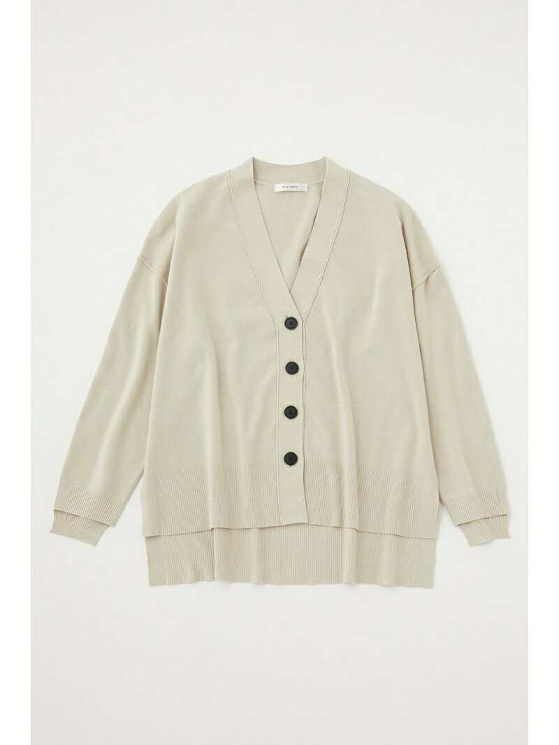【SALE／50%OFF】SLIT LOOSE KNIT カーディガン MOUSSY マウジー トップス カーディガン ネイビー ピンク ホワイト【RBA_E】【送料無料】[Rakuten Fashion]
