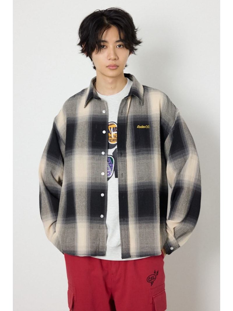 Rakuten - 【SALE／30%OFF】スカシオンブレーチェックシャツ RODEO CROWNS WIDE BOWL ロデオクラウンズワイドボウル トップス シャツ・ブラウス ブラック イエロー【RBA_E】[Rakuten Fashion]