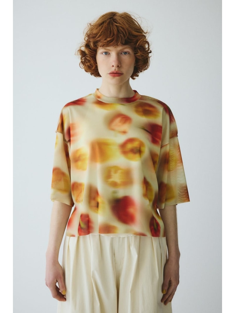 Rakuten - Paprika pattern tops HeRIN.CYE ヘリンドットサイ トップス カットソー・Tシャツ イエロー ネイビー【送料無料】[Rakuten Fashion]