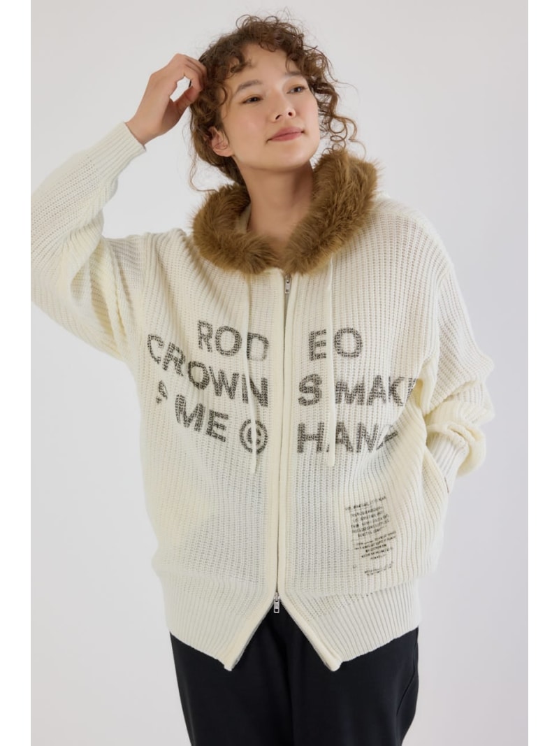 樂天商城 - 【SALE／40%OFF】FADE LOGOニットジップフーディー RODEO CROWNS WIDE BOWL ロデオクラウンズワイドボウル トップス スウェット・トレーナー ホワイト ブラック ブラウン【RBA_E】[Rakuten Fashion]
