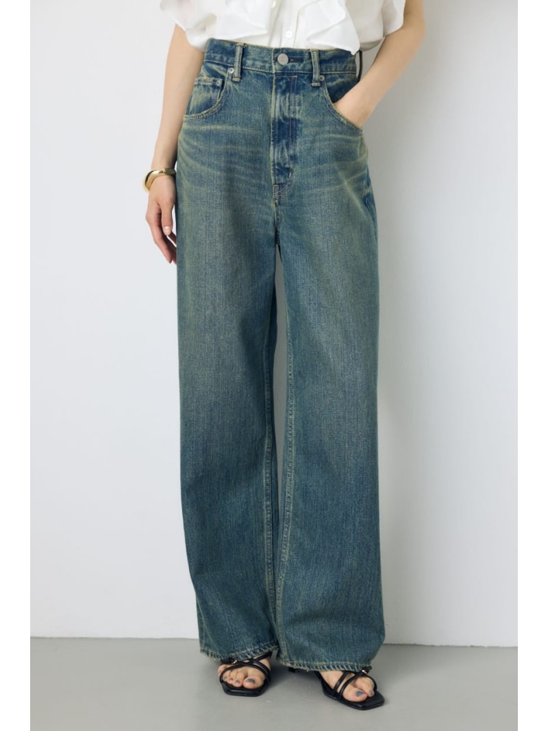Rakuten - AZUL DENIM ハイウエストワイドデニム AZUL BY MOUSSY アズールバイマウジー パンツ ジーンズ・デニムパンツ【送料無料】[Rakuten Fashion]