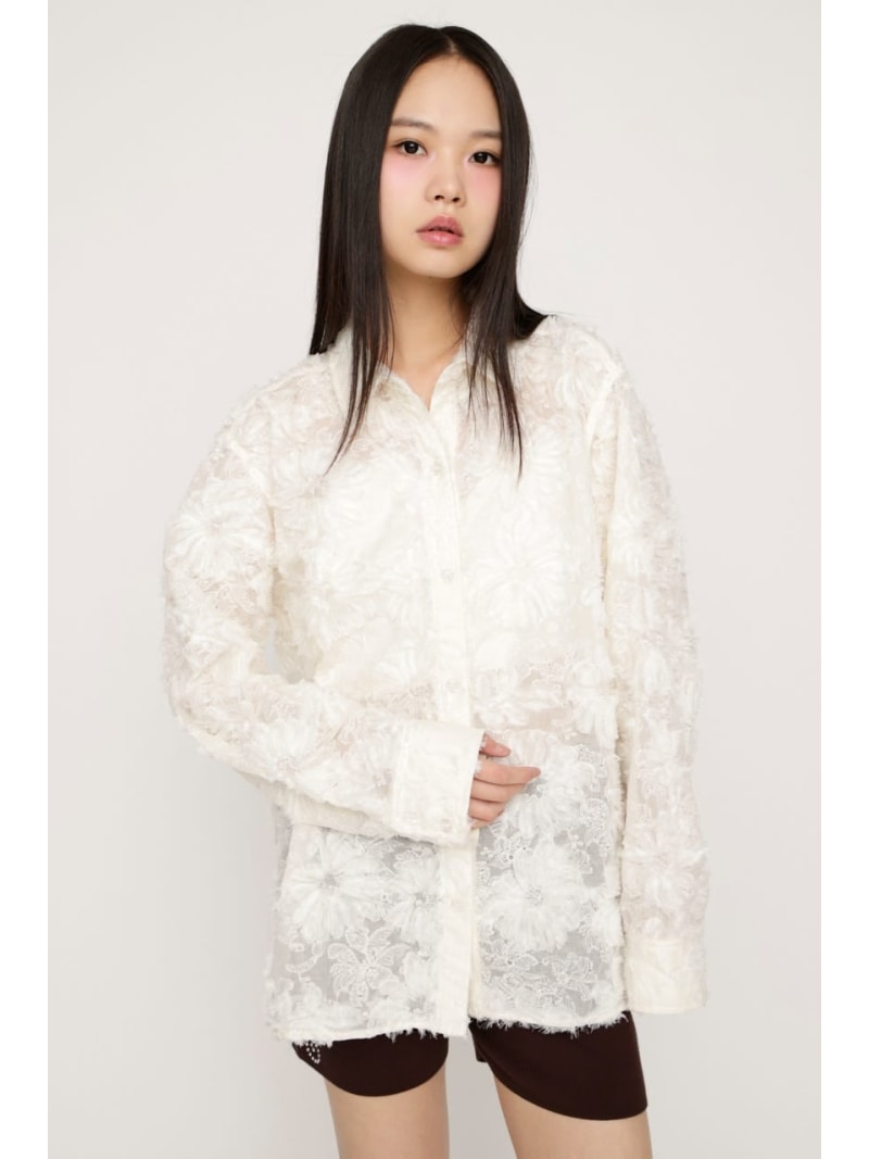 Rakuten - LOOSE LACE シャツ SLY スライ トップス シャツ・ブラウス ブラック【送料無料】[Rakuten Fashion]