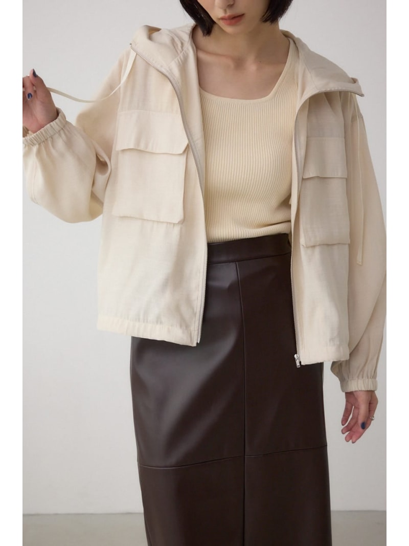 Rakuten - 【SALE／50%OFF】ビッグポケットフーディショートブルゾン AZUL BY MOUSSY アズールバイマウジー ジャケット・アウター ブルゾン・ジャンパー ブラウン ブラック【RBA_E】[Rakuten Fashion]