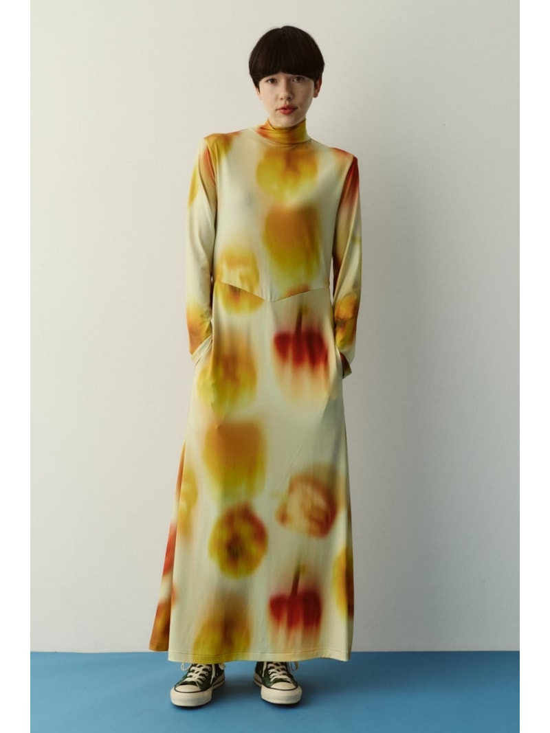 Rakuten - Paprika pattern dress HeRIN.CYE ヘリンドットサイ ワンピース・ドレス ワンピース ネイビー イエロー【送料無料】[Rakuten Fashion]