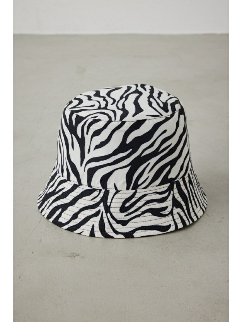 アズールバイマウジー 帽子 レディース ZEBRA PATTERN RV BUCKET HATII AZUL BY MOUSSY アズールバイマウジー 帽子 その他の帽子 ブラック ベージュ[Rakuten Fashion]