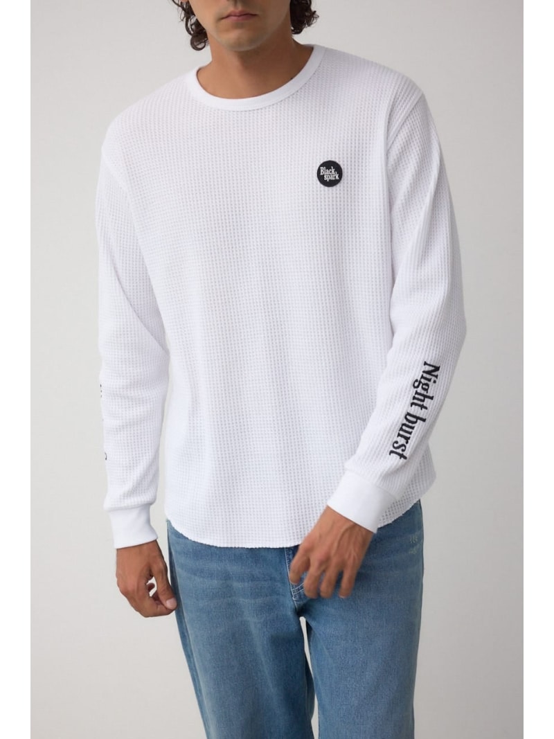 袖刺繍ワッフルトップス AZUL BY MOUSSY