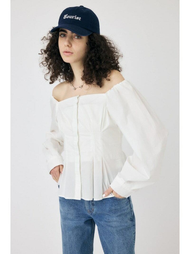 【SALE／30%OFF】OFF SHOULDER シャツ MOUSSY マウジー トップス その他のトップス ホワイト ブラック【RBA_E】【送料無料】[Rakuten Fashion]