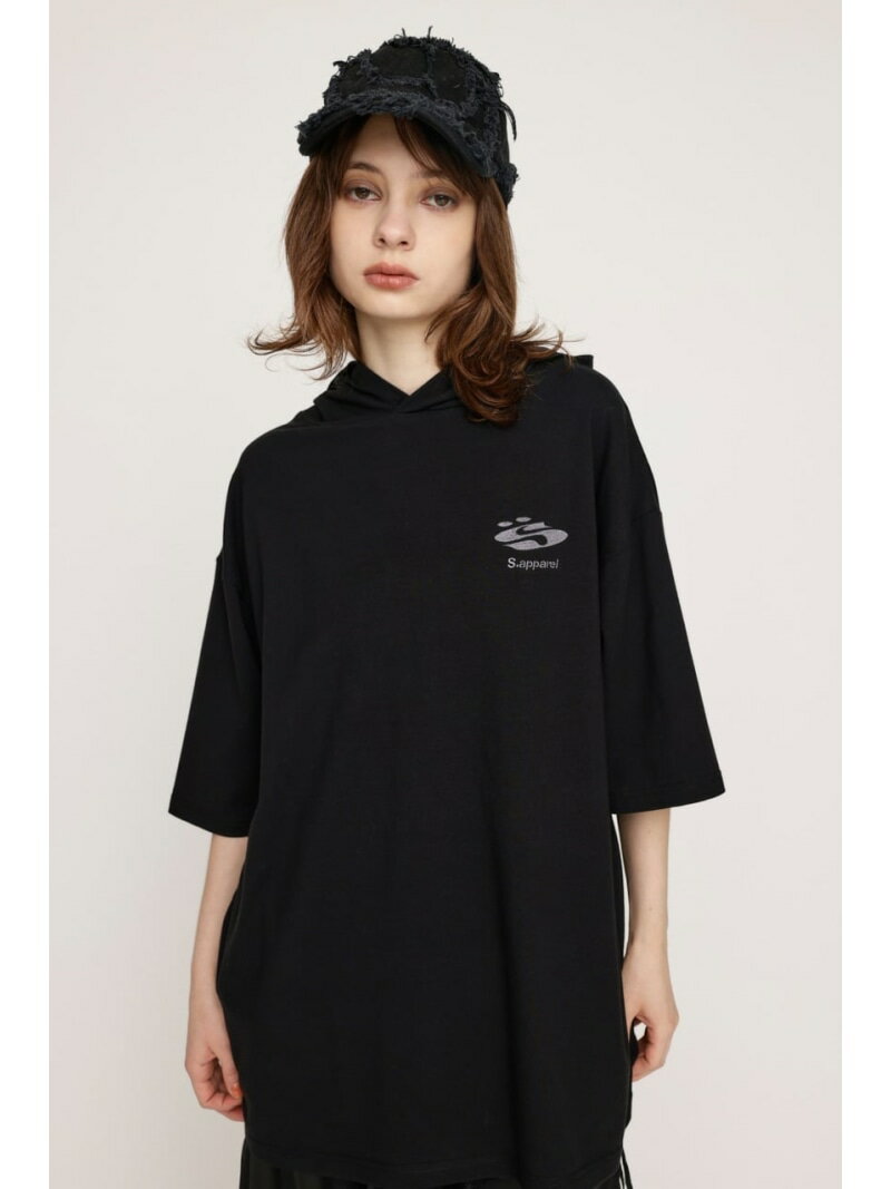 【SALE／20 OFF】OVER SIZE HOODED Tシャツ SLY スライ トップス カットソー Tシャツ ブルー グレー ブラック【RBA_E】【送料無料】 Rakuten Fashion